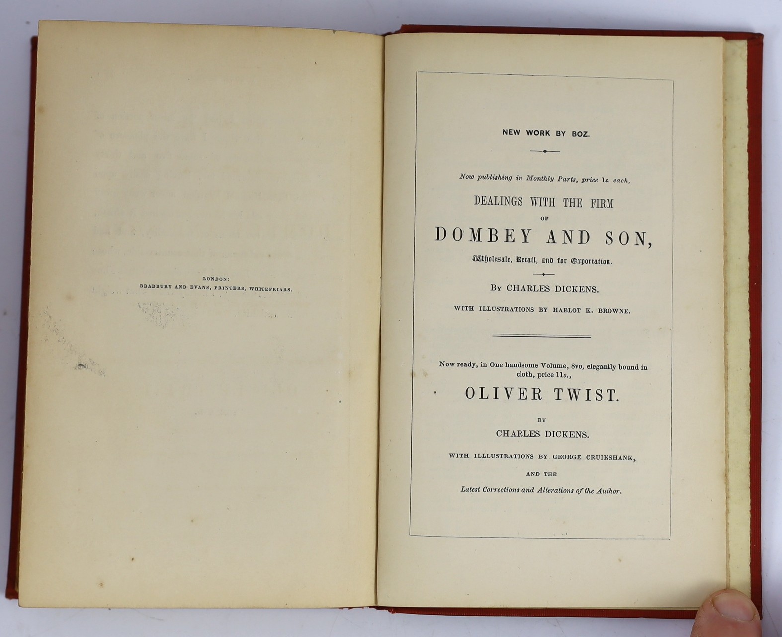 Dickens, Charles - A Christmas Carol, in Prose, Being a Ghost Story of Christmas, 1st edition, 1st issue, Chapman & Hall, 1843